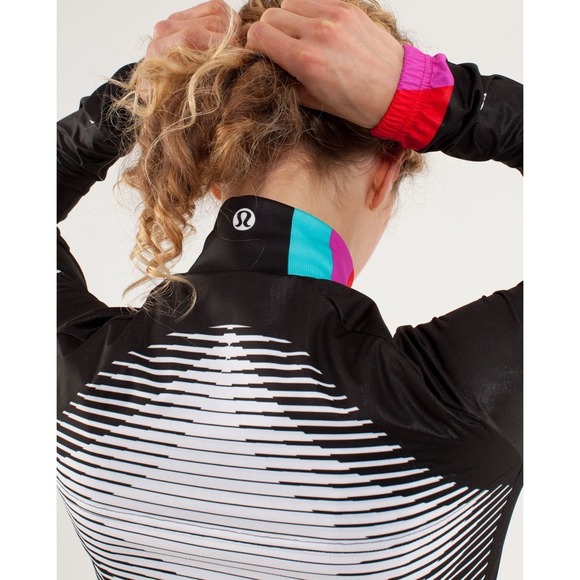 NWOT Women's Lululemon Specialized Cycling Wind Jacket - Size 6 - Black/White - Picture 10 of 11